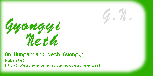 gyongyi neth business card